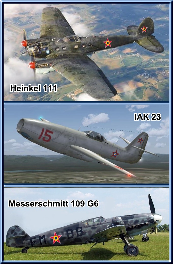 Heinkel 111, Yak-23, Messerschmitt 109 G6